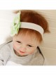 Female Baby Cute Fashion Trend Children Green Flowers White Lace Elastic Hair Band