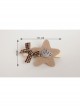 Alloy Crown Plaid Bowknot Coffee Stars Cute Fashion Trend Children Girls Baby Hairpins