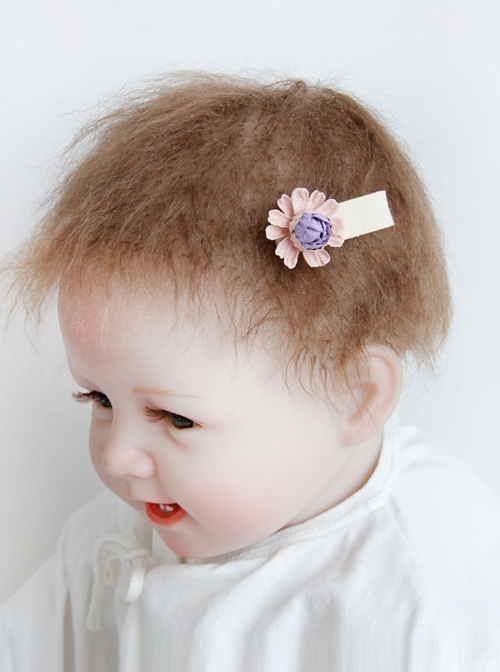 Princess Fashion Cute Child Pink Purple Flower Girl Baby Mini Hairpin