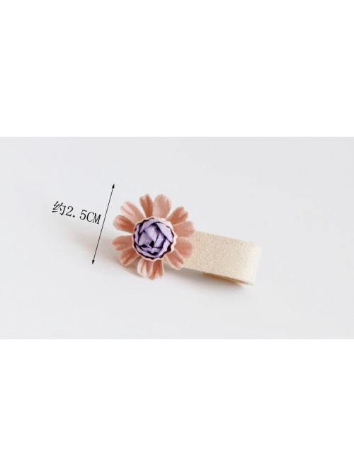 Princess Fashion Cute Child Pink Purple Flower Girl Baby Mini Hairpin
