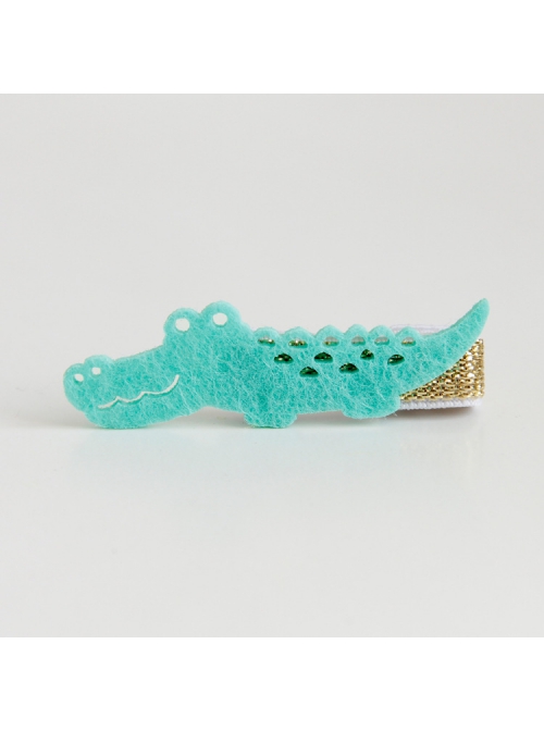 Cute Fashion Trend Multicolor Simple Personality Crocodile Baby Girl Mini Hairpin