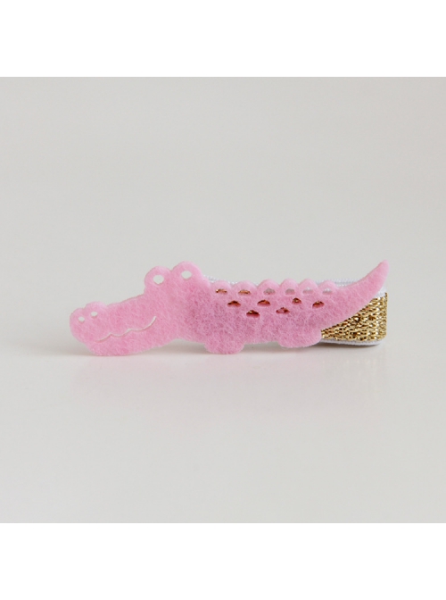 Cute Fashion Trend Multicolor Simple Personality Crocodile Baby Girl Mini Hairpin