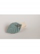 Fashion Simple Alloy Crown Fabric Blue Leaf Simple Child Girl Cute Hairpin