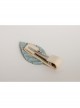 Fashion Simple Alloy Crown Fabric Blue Leaf Simple Child Girl Cute Hairpin
