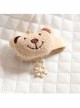 Trend Fashion Christmas Cartoon Bear Golden Lace Baby Child Princess Girl Cute Handmade Hairpin