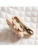 Trend Fashion Christmas Cartoon Bear Golden Lace Baby Child Princess Girl Cute Handmade Hairpin
