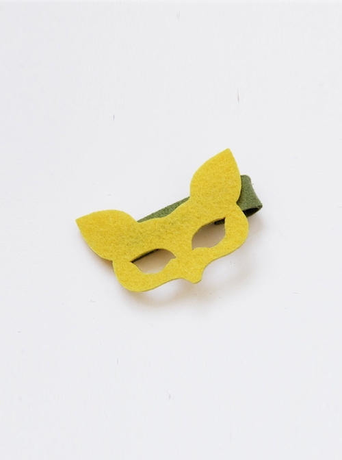 Fashion Cute Yellow Fox Female Child Baby Cartoon Holiday Green Hairpin
