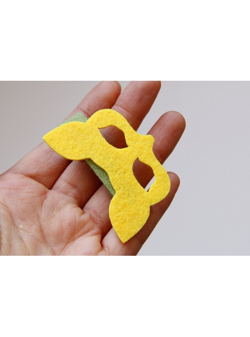 Fashion Cute Yellow Fox Female Child Baby Cartoon Holiday Green Hairpin