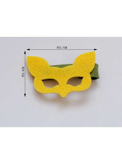 Fashion Cute Yellow Fox Female Child Baby Cartoon Holiday Green Hairpin
