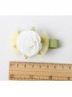 Yellow Net Yarn Bow Knot White Flowers Baby Children Cute Green Small Hairpin