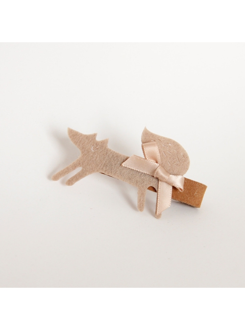 Cartoon Cute Fashion Simple Fox Bow Female Child Baby Half-Wrapped Hairpin
