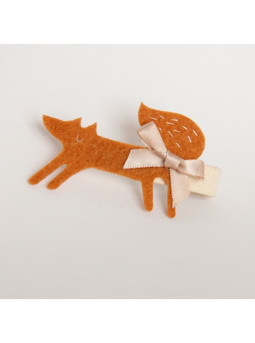 Cartoon Cute Fashion Simple Fox Bow Female Child Baby Half-Wrapped Hairpin
