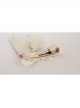 Fashion Retro Festival Baby Girl White Lace Butterfly Tassel Hairpin