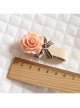Christmas Baby Girl Pink Flower Plaid Bow Cute Fashion Princess Hairpin