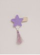 Purple Star Tassel White Lace Cute Fashion Female Baby Child Hairpin