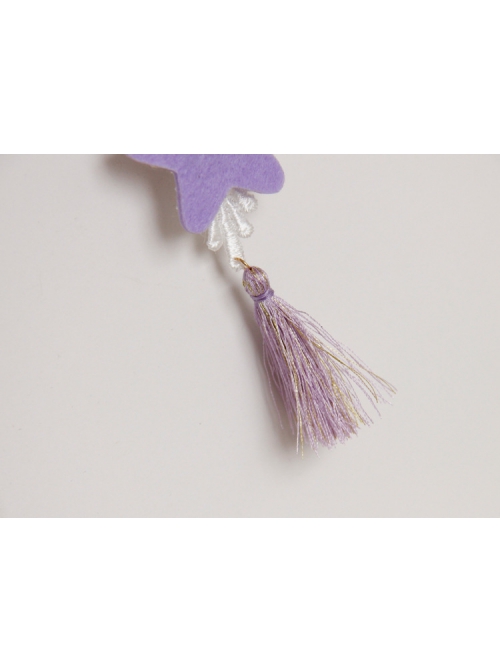 Purple Star Tassel White Lace Cute Fashion Female Baby Child Hairpin