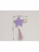 Purple Star Tassel White Lace Cute Fashion Female Baby Child Hairpin