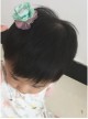 Handmade Fashion Cute Female Baby Child Fabric Blue Pink Rose Flower Duckbill Hairpin
