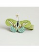 Color Fabric Butterfly Cute Fashion Baby Girl Child Edging Green Duckbill Hairpin
