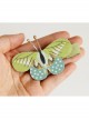 Color Fabric Butterfly Cute Fashion Baby Girl Child Edging Green Duckbill Hairpin