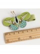 Color Fabric Butterfly Cute Fashion Baby Girl Child Edging Green Duckbill Hairpin