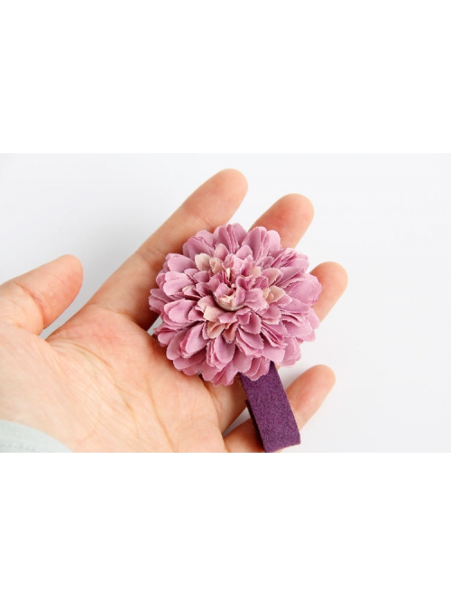 Princess Cute Fashion Girl Child Baby Purple Fabric Flower Hairpin