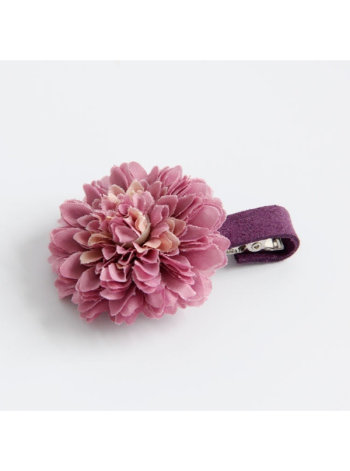 Princess Cute Fashion Girl Child Baby Purple Fabric Flower Hairpin