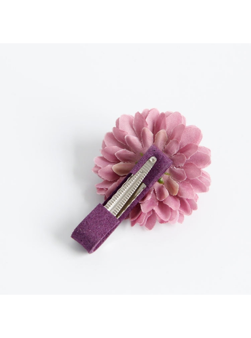 Princess Cute Fashion Girl Child Baby Purple Fabric Flower Hairpin