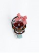 Skull Pink Bow Cute Fashion Girl Child Baby Trend Blue Duckbill Hairpin