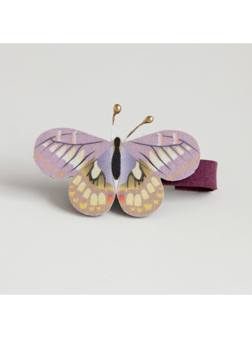 Baby Girl Holiday Birthday Fashion Cute Purple Butterfly Creative Baby Edging Duckbill Hairpin