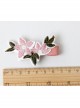 Holiday Birthday Pink Flowers Green Leaves Baby Girl Child Fashion Cute Duckbill Hairpin