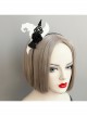 Halloween Witch Hat Black Rose Party Party Stage Show Fashion Retro Child Female Headband