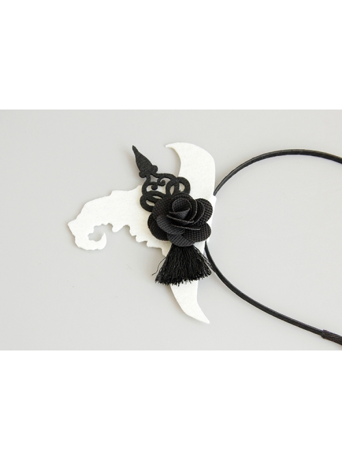 Halloween Witch Hat Black Rose Party Party Stage Show Fashion Retro Child Female Headband