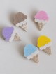 Cute Fashion Trend Multicolor Ice Cream Retro Felt Cloth Sweater Brooch