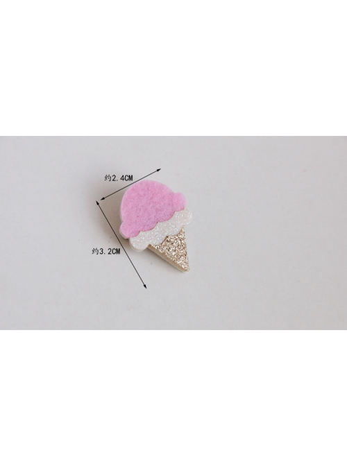 Cute Fashion Trend Multicolor Ice Cream Retro Felt Cloth Sweater Brooch