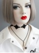Fashion Retro Gothic All-Match Black Lace Flower Chain Dagger Personalized Collar