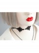 Fashion Retro Gothic All-Match Black Lace Flower Chain Dagger Personalized Collar