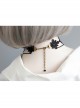 Fashion Retro Gothic All-Match Black Lace Flower Chain Dagger Personalized Collar