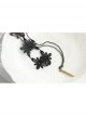 Fashion Retro Gothic All-Match Black Lace Flower Chain Dagger Personalized Collar