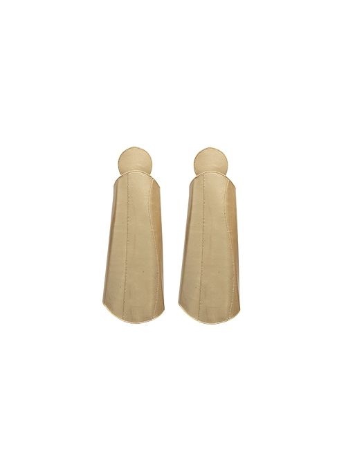 Eternals Thena Beige Battle Suit Design Combination 2 Halloween Cosplay Costume Golden Handguards