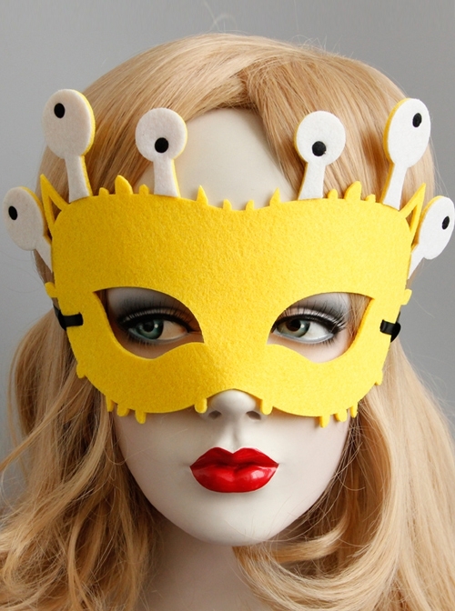 Halloween Christmas Children'S Day Fashion Prom Party Cute Cartoon Yellow Mask