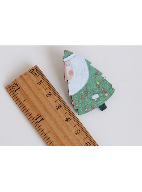 Fashion Cartoon Funny Christmas Tree Holiday Birthday Cute Male Female Child Green Brooch