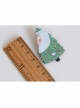 Fashion Cartoon Funny Christmas Tree Holiday Birthday Cute Male Female Child Green Brooch