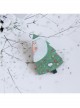 Fashion Cartoon Funny Christmas Tree Holiday Birthday Cute Male Female Child Green Brooch