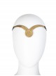 Eternals Thena Beige Battle Suit Design Combination 2 Halloween Cosplay Costume Bronze Forehead Decoration