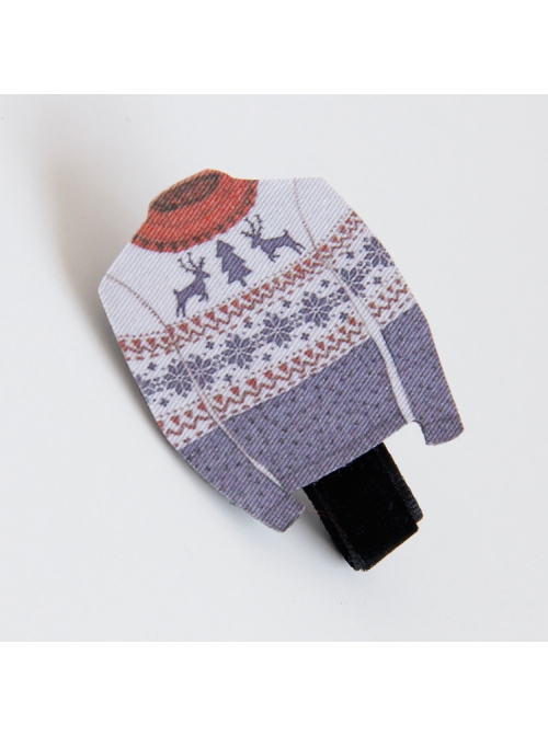 Christmas Holiday Party Fashion Retro Cartoon Elk Sweater Party Little Duckbill Hairpin