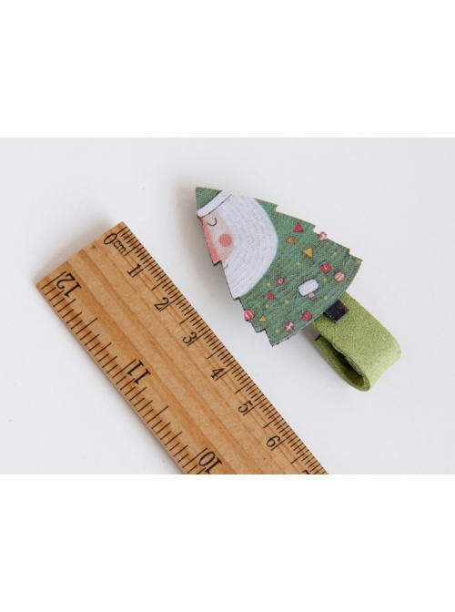 Cute Fashion Childlike Cartoon Christmas Tree Old Man Holiday Green Hairpin