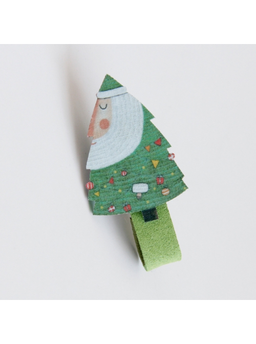 Cute Fashion Childlike Cartoon Christmas Tree Old Man Holiday Green Hairpin