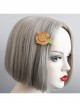 Girl Fashion Funny Cartoon Cute Little Yellow Cat Green Hairpin
