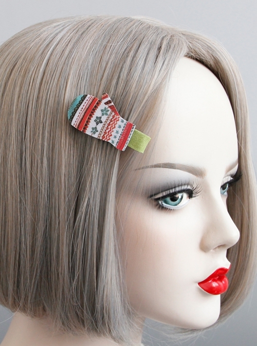 Christmas Fashion Retro Cute Funny Adult Cartoon Color Gloves Duckbill Hairpin